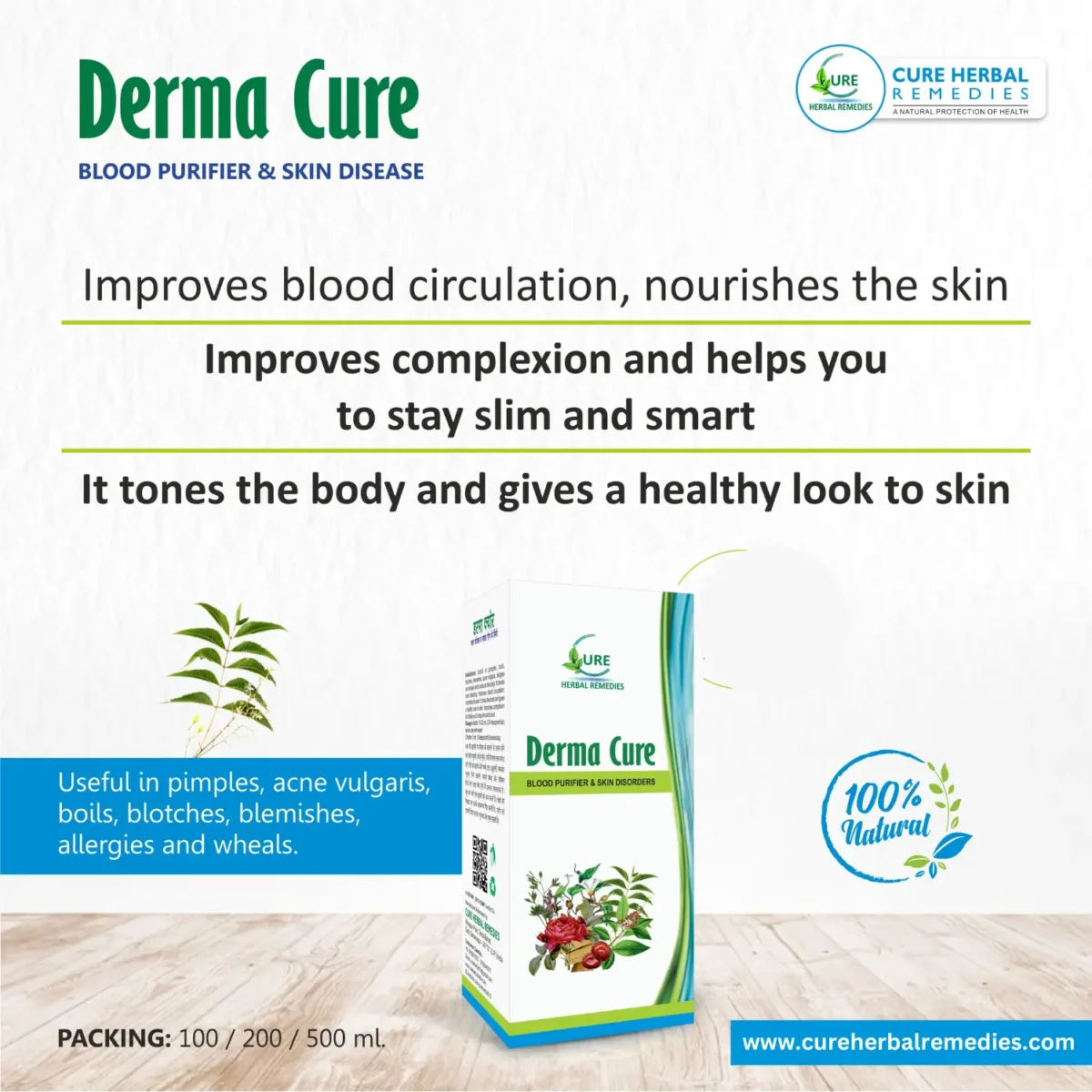 Derma Cure Benefits in English