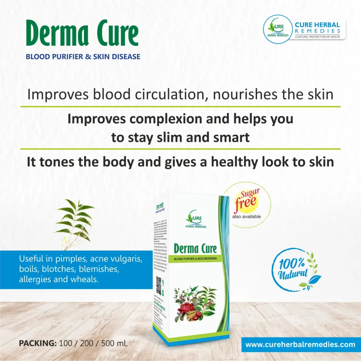 Derma Cure Sugar-Free Benefits English